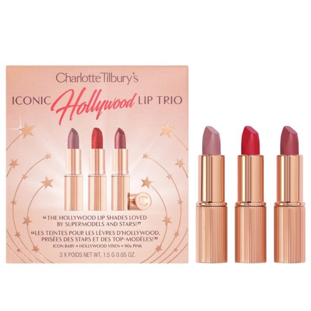 Charlotte Tilbury Hollywood Lipstick Set Red and Pink